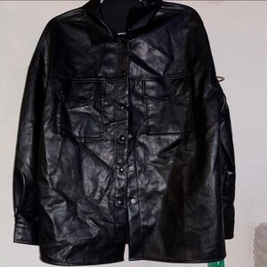 Black Lightweight Jacket with Stand-Up Collar and Classic Style